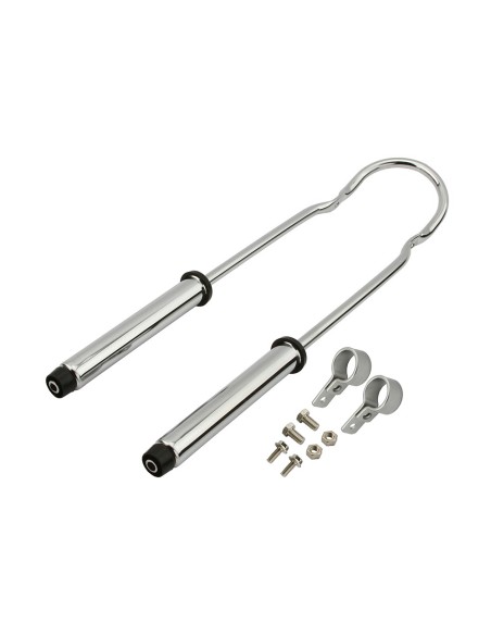 Sissy Bar W/Shock 24 Chrome.